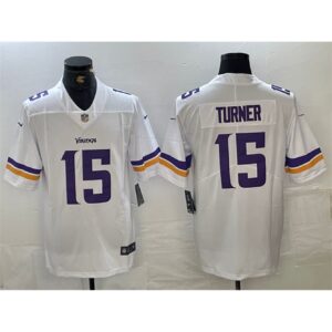 68627c665207b_1 Men's Minnesota Vikings #15 Dallas Turner White 2024 Draft Vapor Untouchable Limited Stitched Jersey