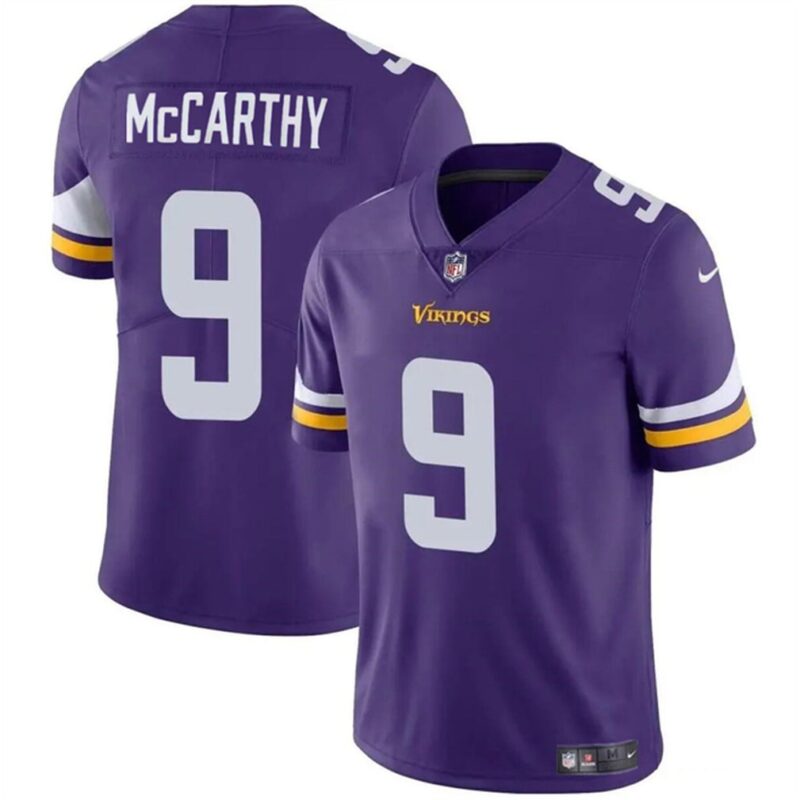 68627c6a9153b_1 Men's Minnesota Vikings #9 J.J. McCarthy Purple 2024 Draft Vapor Untouchable Limited Stitched Jersey
