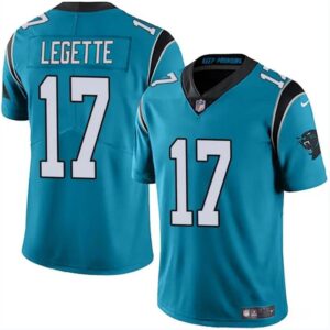 68627ce36ee98_1 Men's Carolina Panthers #17 Xavier Legette Blue 2024 Draft Vapor Limited Stitched Football Jersey