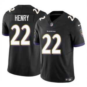68627d4199e3c_1 Youth Baltimore Ravens #22 Derrick Henry Black F.U.S.E Vapor Limited Jersey