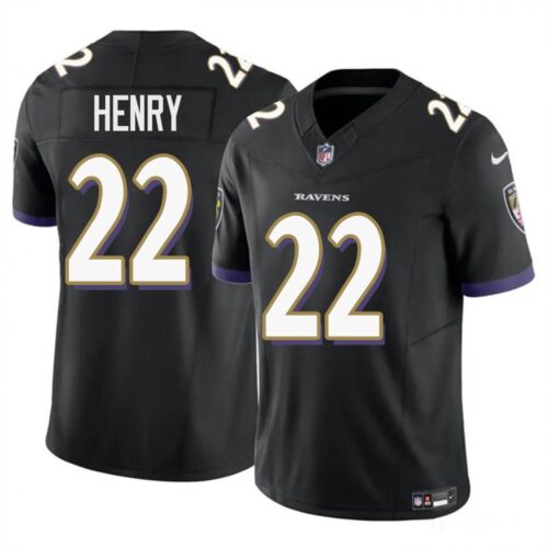 68627d4199e3c_1 Youth Baltimore Ravens #22 Derrick Henry Black F.U.S.E Vapor Limited Jersey
