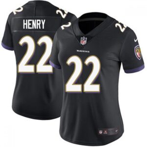 68627d448b895_1 Women's Baltimore Ravens #22 Derrick Henry Black Vapor Untouchable Limited NFL Jersey