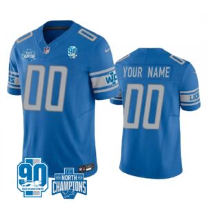 68627dac93f16_1 Men's Detroit Lions Active Player Custom Blue 2023 F.U.S.E. 90th Anniversary NFC North Division Champions Vapor Limited Stitched Football Jersey
