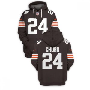 68627def3c15c_1 Men's Cleveland Browns Active Player Custom 2021 New Brown Pullover Hoodie