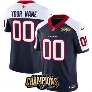 68627e0868025_1 Men's Houston Texans Active Player Custom Navy/White 2023 F.U.S.E. AFC South Champions Patch Limited Stitched Football Jersey