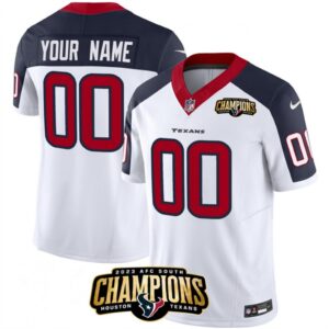 68627e0ad91dd_1 Men's Houston Texans Active Player Custom White/Navy 2023 F.U.S.E. AFC South Champions Patch Limited Stitched Football Jersey