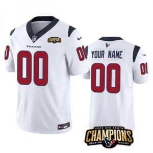 68627e129504f_1 Men's Houston Texans Active Player Custom White 2023 F.U.S.E. AFC South Champions Patch Vapor Limited Stitched Football Jersey