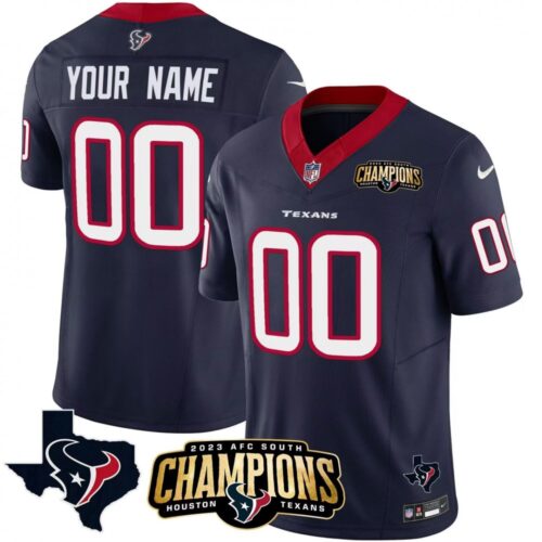 68627e1a9b3ce_1 Men's Houston Texans Active Player Custom Navy 2023 F.U.S.E. AFC South Champions Patch And Team Logo Patch Limited Stitched Football Jersey