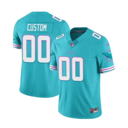 68627e1d27be1_1 Men's Miami Dolphins Active Player Custom Aqua 2023 F.U.S.E Vapor Limited Stitched Football Jersey