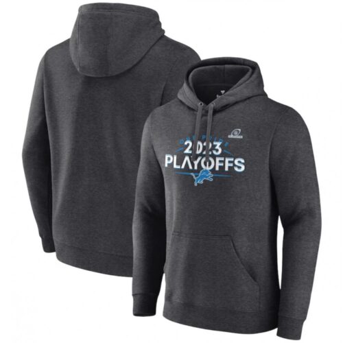 68627e992c2fe_1 Men's Detroit Lions Heather Charcoal 2023 Playoffs Fleece Pullover Hoodie