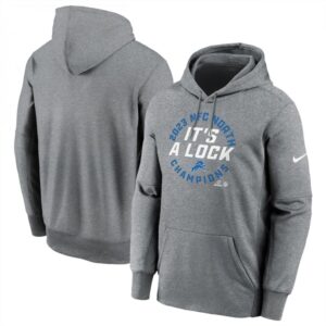 68627e9cd4f05_1 Men's Detroit Lions Heather Gray 2023 NFC North Division Champions Locker Room Trophy Collection Pullover Hoodie