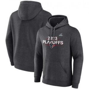 68627eb62b90b_1 Men's Houston Texans Heather Charcoal 2023 Playoffs Fleece Pullover Hoodie