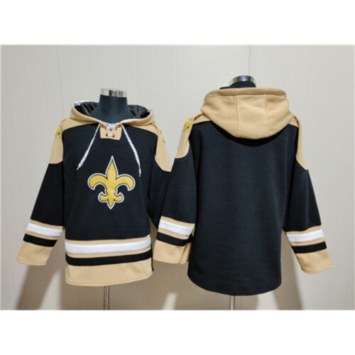 68627ee4ba4fc_1 Men's New Orleans Saints Blank Black Ageless Must-Have Lace-Up Pullover Hoodie