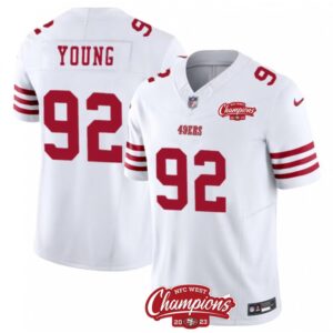 68627f984bdfe_1 Men's San Francisco 49ers #92 Chase Young White 2023 F.U.S.E. NFC West Champions Patch Stitched Football Jersey