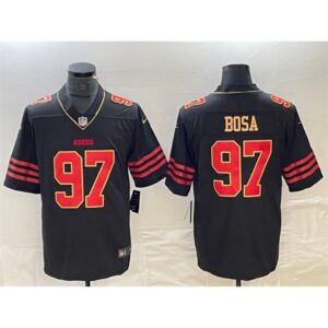 68627fb4e4d0a_1 Men's San Francisco 49ers #97 Nick Bosa Black Gold Stitched Jersey