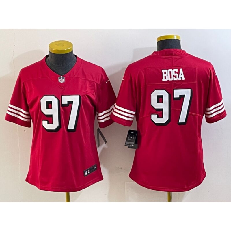 68627fbf7efa8_1 Women's San Francisco 49ers #97 Nick Bosa New Red Stitched Jersey(Run Small)
