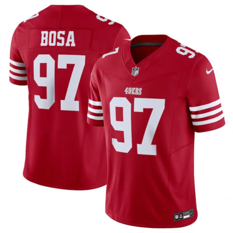 68627fc287ee5_1 Youth San Francisco 49ers #97 Nick Bosa Red 2023 F.U.S.E. Vapor Limited Stitched Football Jersey