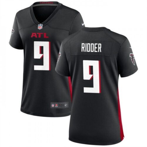 686280195efad_1 Women's Atlanta Falcons #9 Desmond Ridder Black Stitched Jersey(Run Small)