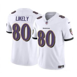 686280469f16a_1 Men's Baltimore Ravens #80 Isaiah Likely White 2023 F.U.S.E. Vapor Limited Football Jersey