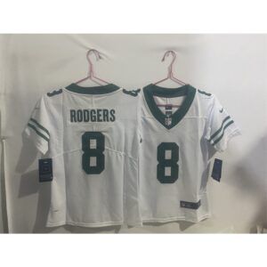 6862807f9611b_1 Youth New York Jets #8 Aaron Rodgers White Throwback Vapor Untouchable Limited Stitched Jersey