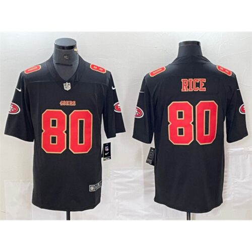 686280a76bf1a_1 Men's San Francisco 49ers #80 Jerry Rice Black Vapor Untouchable Limited Stitched Jersey