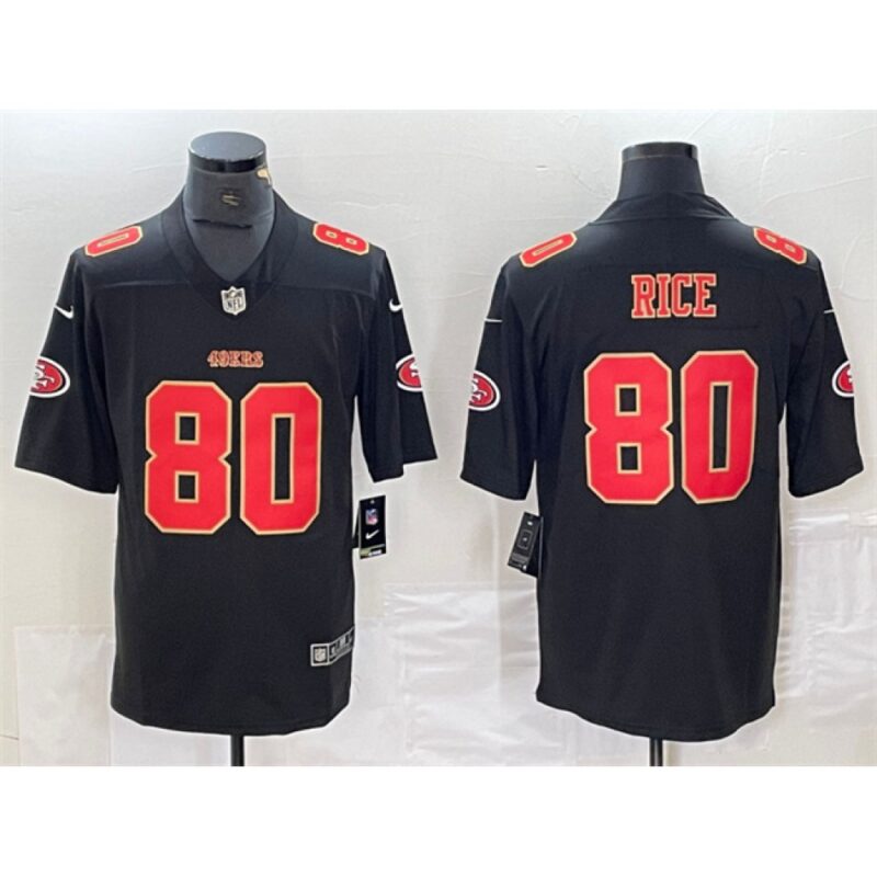 686280a76bf1a_1 Men's San Francisco 49ers #80 Jerry Rice Black Vapor Untouchable Limited Stitched Jersey
