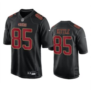 686280c4e6096_1 Men's San Francisco 49ers #85 George Kittle Black Fashion Limited Stitched Football Game Jersey