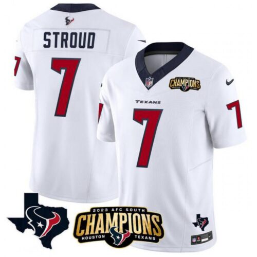 686280f499ab1_1 Men's Houston Texans #7 C.J. Stroud White 2023 F.U.S.E. AFC South Champions Patch And Team Logo Patch Vapor Untouchable Limited Stitched Football Jersey