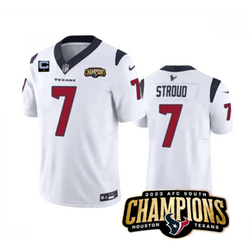6862810f8aa6f_1 Men's Houston Texans #7 C.J. Stroud White 2023 F.U.S.E. With 1-Star C Patch And AFC South Champions Patch Vapor Untouchable Limited Stitched Football Jersey