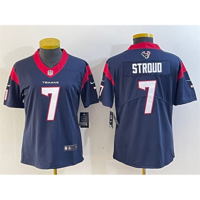 686281383e731_1 Women's Houston Texans #7 C.J. Stroud Navy Vapor Untouchable Limited Stitched Jersey (Run Small)