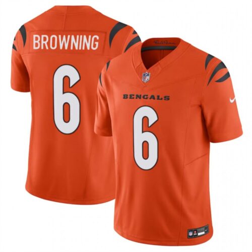 686281532d4ce_1 Men's Cincinnati Bengals #6 Jake Browning Orange 2023 F.U.S.E. Vapor Untouchable Limited Stitched Jersey