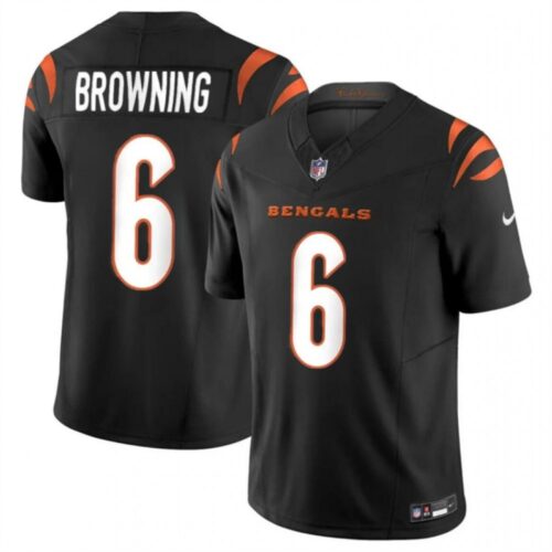 6862815717064_1 Men's Cincinnati Bengals #6 Jake Browning Black 2023 F.U.S.E. Vapor Untouchable Limited Stitched Jersey