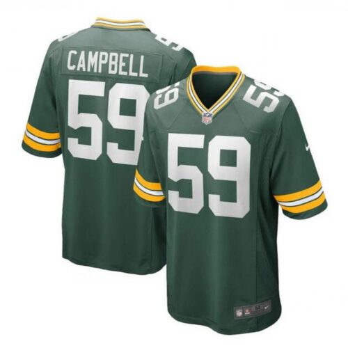 6862816810b37_1 Men's Green Bay Packers #59 De'Vondre Campbell Green Stitched Game Jersey