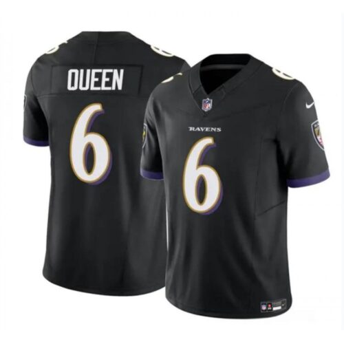 68628186017e3_1 Men's Baltimore Ravens #6 Patrick Queen Black 2023 F.U.S.E. Vapor Limited Football Jersey