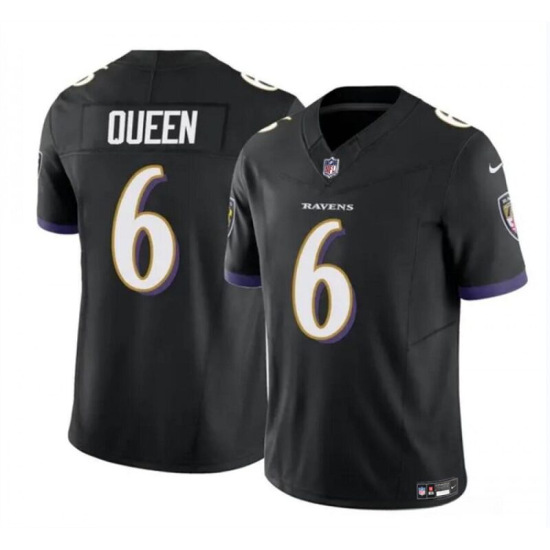 68628186017e3_1 Men's Baltimore Ravens #6 Patrick Queen Black 2023 F.U.S.E. Vapor Limited Football Jersey
