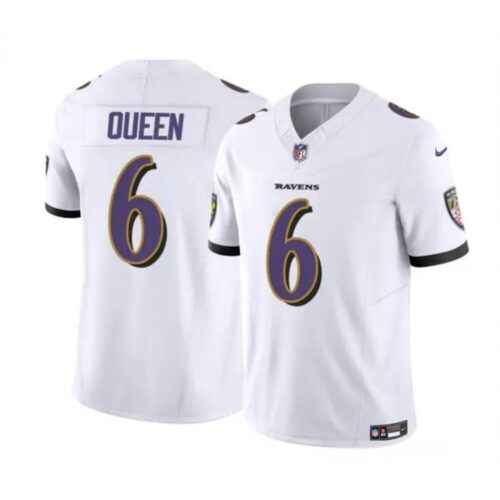 68628189b221b_1 Men's Baltimore Ravens #6 Patrick Queen White 2023 F.U.S.E. Vapor Limited Football Jersey