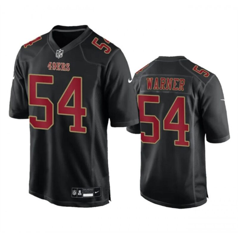 686281c478512_1 Men's San Francisco 49ers #54 Fred Warner Black Fashion Limited Stitched Football Game Jersey