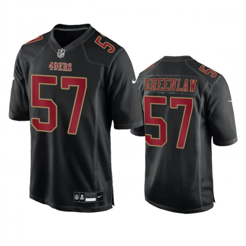 686281cf81d9d_1 Men's San Francisco 49ers #57 Dre Greenlaw Black Fashion Limited Stitched Football Game Jersey