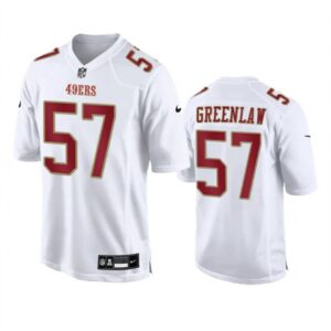 686281d3414c1_1 Men's San Francisco 49ers #57 Dre Greenlaw White Fashion Limited Stitched Football Game Jersey