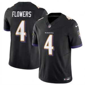 6862826529a35_1 Men's Baltimore Ravens #4 Zay Flowers Black 2023 F.U.S.E. Vapor Limited Football Jersey