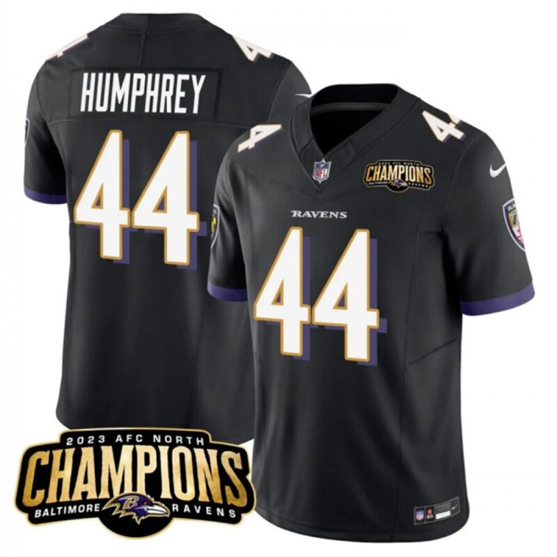 686282800fc3d_1 Men's Baltimore Ravens #44 Marlon Humphrey Black 2023 F.U.S.E. AFC North Champions Vapor Limited Football Jersey