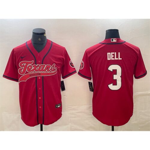 68628333aa1a4_1 Men's Houston Texans #3 Tank Dell Red With Patch Cool Base Stitched Baseball Jersey
