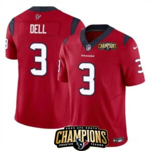6862833bc1498_1 Men's Houston Texans #3 Tank Dell Red 2023 F.U.S.E. AFC South Champions Patch Vapor Untouchable Limited Stitched Football Jersey