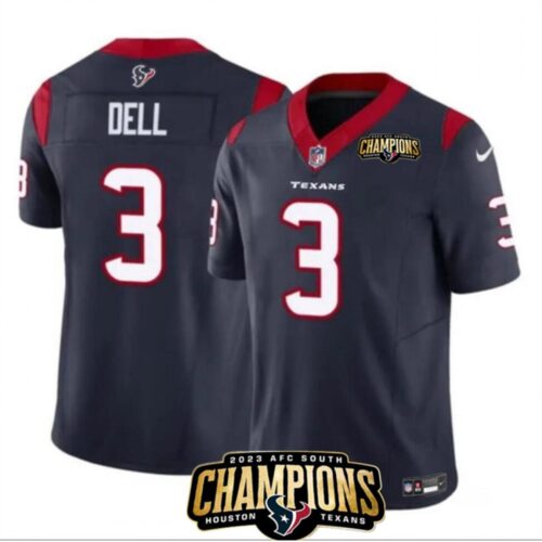 6862833f446f0_1 Men's Houston Texans #3 Tank Dell Navy 2023 F.U.S.E. AFC South Champions Patch Vapor Untouchable Limited Stitched Football Jersey