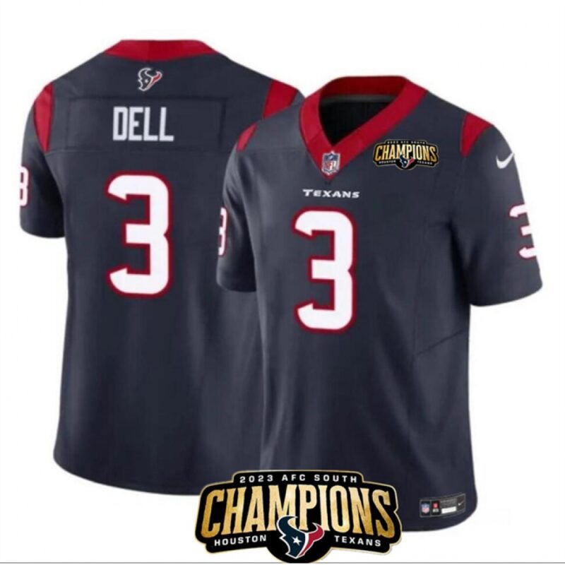 6862833f446f0_1 Men's Houston Texans #3 Tank Dell Navy 2023 F.U.S.E. AFC South Champions Patch Vapor Untouchable Limited Stitched Football Jersey