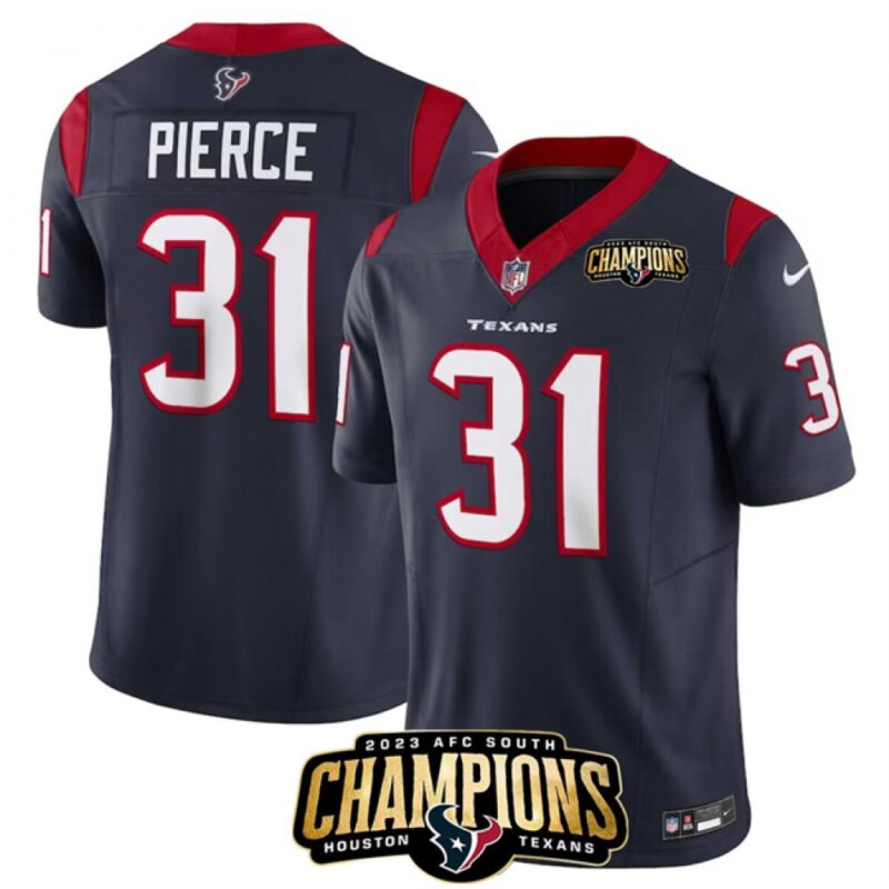 68628352ed6ee_1 Men's Houston Texans #31 Dameon Pierce Navy 2023 F.U.S.E. AFC South Champions Patch Vapor Untouchable Limited Stitched Football Jersey