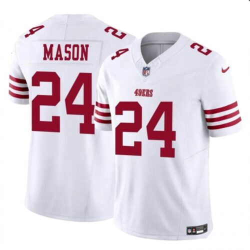 6862837533553_1 Men's San Francisco 49ers #24 Jordan Mason White 2023 F.U.S.E. Stitched Football Jersey