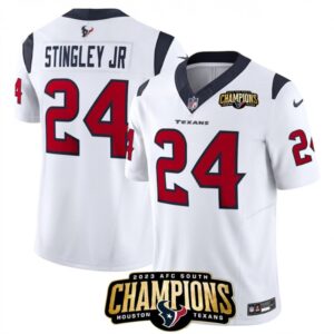 686283a2804fc_1 Men's Houston Texans #24 Derek Stingley Jr. White 2023 F.U.S.E. AFC South Champions Patch Vapor Untouchable Limited Stitched Football Jersey
