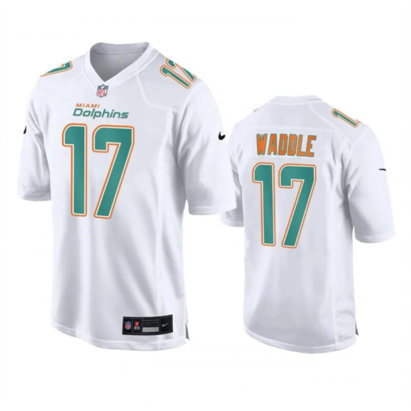 68628452510c2_1 Men's Miami Dolphins #17 Jaylen Waddle White Fashion Vapor Untouchable Stitched Football Jersey