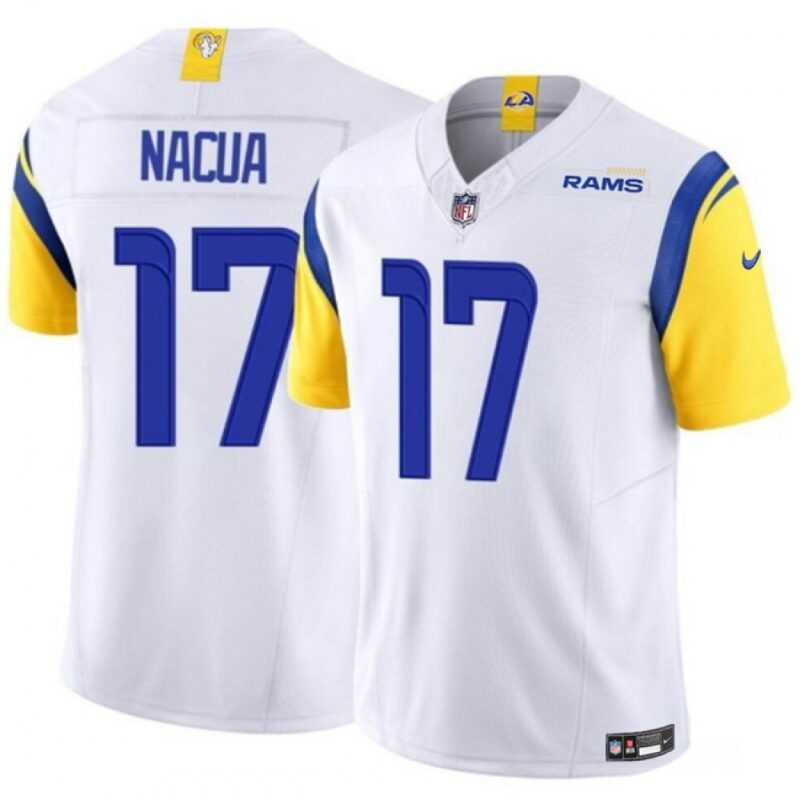 6862845cc1b73_1 Youth Los Angeles Rams #17 Puka Nacua White 2023 F.U.S.E Vapor Untouchable Limited Stitched Jersey